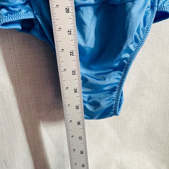 Blue Ruched One-Piece Swimsuit - Picture 10 of 10